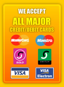We accept all major credit cards